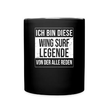 Wingsurf Wingfoil-Surfer Wingfoiling-Board - Tasse einfarbig - Schwarz - Vorne