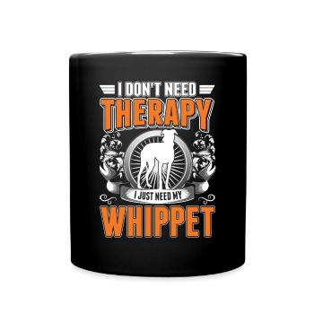 Whipet Dog Therapy Greyhound - Mug uni - noir - Devant