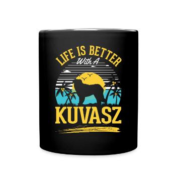 Refreshment is better with Kuvasz - Full Colour Mug - black - Front
