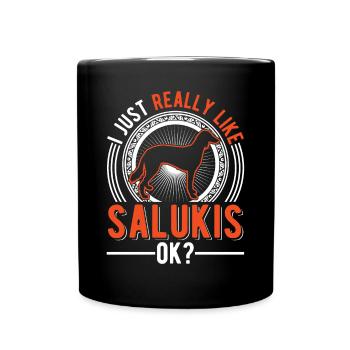 I just like Salukis - Full Colour Mug - black - Front