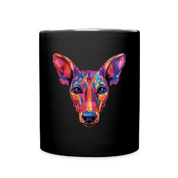 Malinois Belgischer Schäferhund - Tasse einfarbig - Schwarz - Vorne