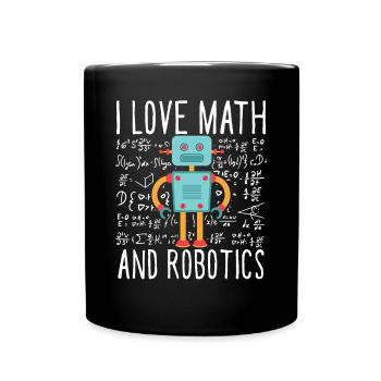 École J’aime les mathématiques et la robotique Droid Builder Buil - Mug uni - noir - Devant