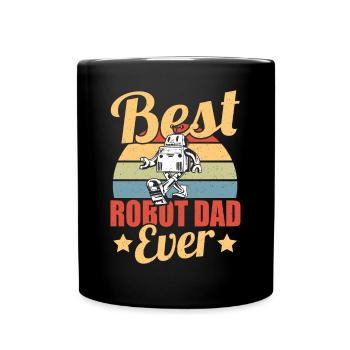 Father's Day Vintage Men Robotics Best Robot Dad E - Full Colour Mug - black - Front