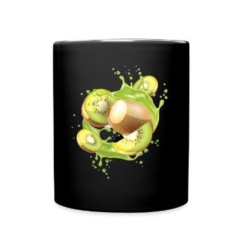 Kiwi - Tasse einfarbig - Schwarz - Vorne
