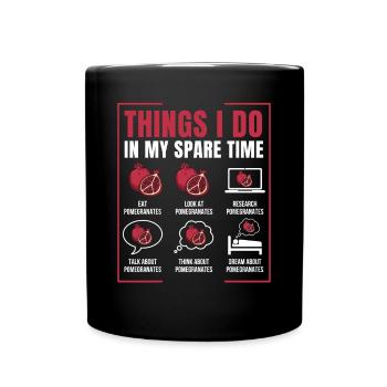 Pomegranate Food Christmas - Full Colour Mug - black - Front