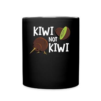 Kiwi - Tasse einfarbig - Schwarz - Vorne