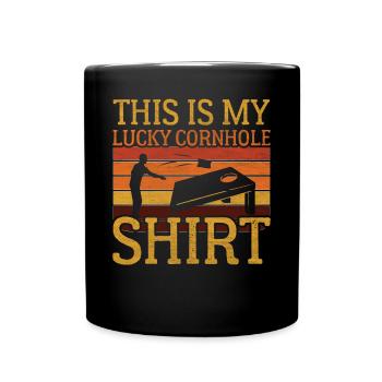 This Is My Lucky Cornhole - Full Colour Mug - black - Front