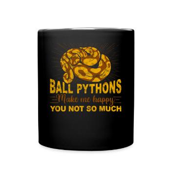 Don't Touch My Balls Snake King Python - Full Colour Mug - black - Front