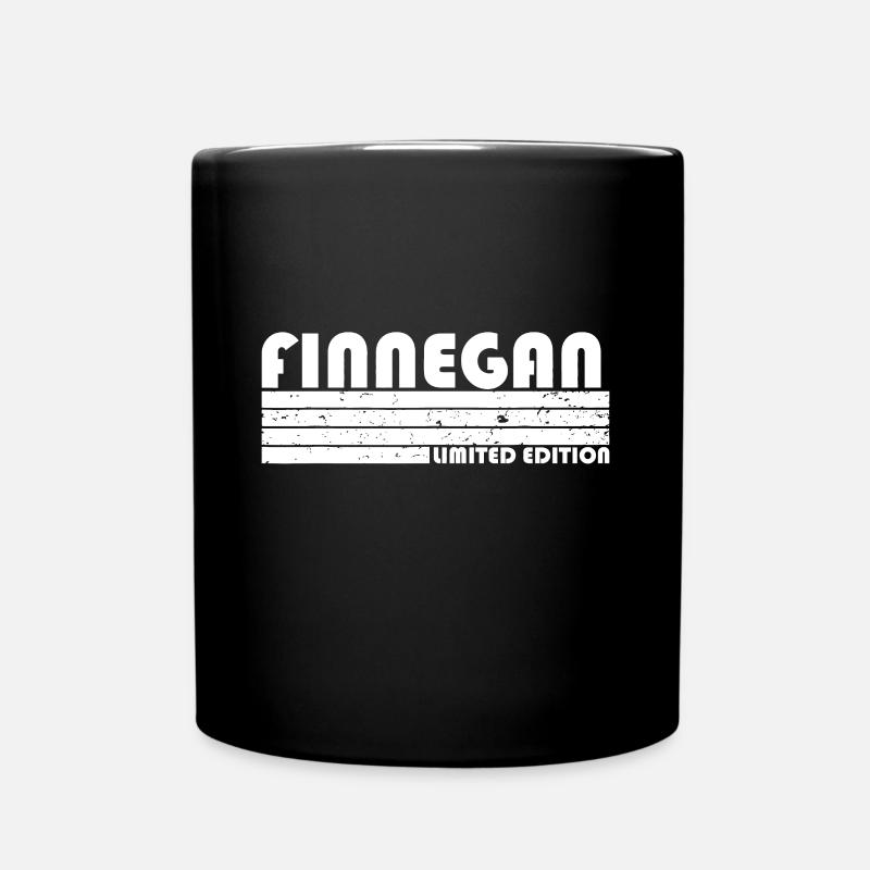 FINNEGAN Geschenkname Personalisiert - Tasse einfarbig - Schwarz