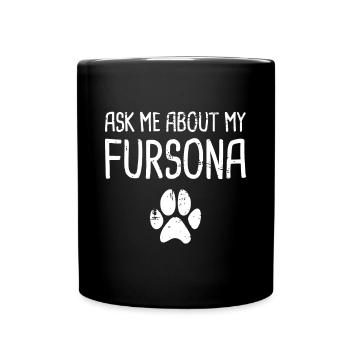 Fursona - Fandom à fourrure drôle - Mug uni - noir - Devant