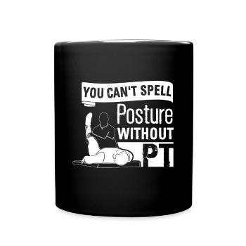 PT Physiotherapie Physiotherapeutin Job - Tasse einfarbig - Schwarz - Vorne