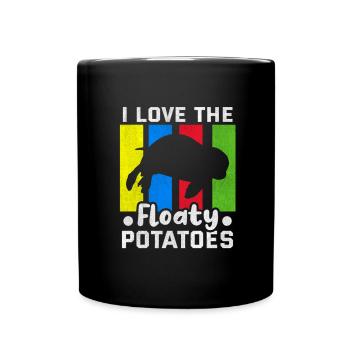 I love the floaty potatoes Manatee Seekuh - Full Colour Mug - black - Front