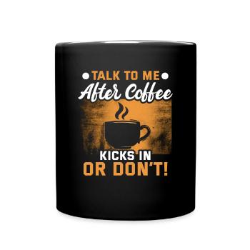 Ich Mag Kaffee Geschenkideen Kaffeeliebhaber - Tasse einfarbig - Schwarz - Vorne