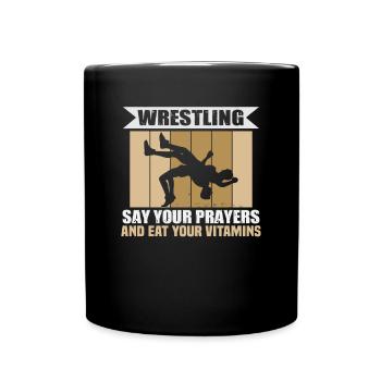 Wrestling Martial Arts Wrestling Trainer Wrestler - Full Colour Mug - black - Front
