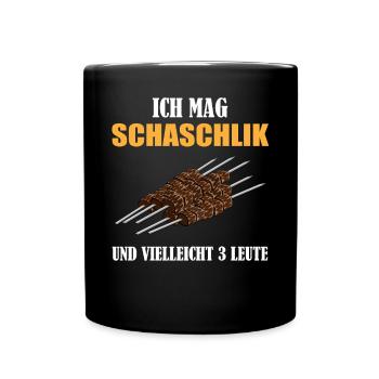 Schaschlik Introvertiert Humor Statement Geschenk - Tasse einfarbig - Schwarz - Vorne