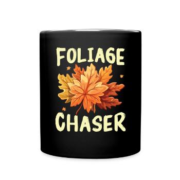 Leaf Peeping Autumn Leaf Peeper Fall Foliage - Full Colour Mug - black - Front
