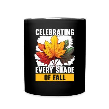 Leaf Peeping Autumn Leaf Peeper Fall Foliage - Full Colour Mug - black - Front