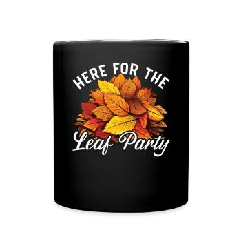 Blatt gucken Herbst Blattgucker Herbstlaub - Tasse einfarbig - Schwarz - Vorne