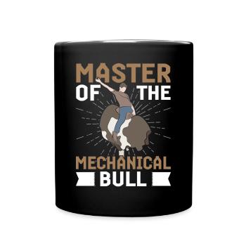Bull Rider Cowboy Bull Riding - Full Colour Mug - black - Front