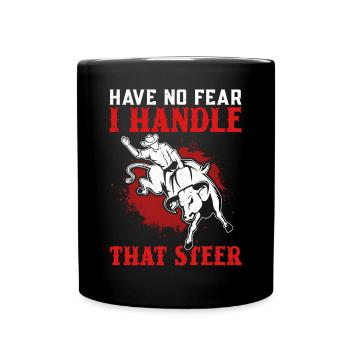 Bull Rider Cowboy Bull Riding - Full Colour Mug - black - Front