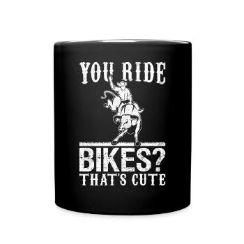 Bull Rider Bull Riding Cowboy - Full Colour Mug - black - Front