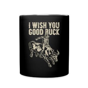 Bull Rider Bull Riding Cowboy - Full Colour Mug - black - Front