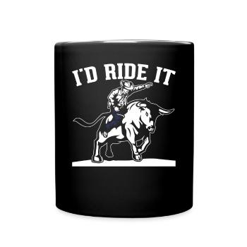 Bull Rider Bull Riding Cowboy - Full Colour Mug - black - Front