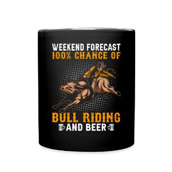 Bull Rider Cowboy - Mug uni - noir - Devant