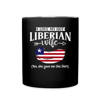 Drapeau du Libéria Libériens - Mug uni - noir - Devant
