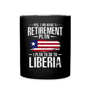 Drapeau du Libéria Libériens - Mug uni - noir - Devant
