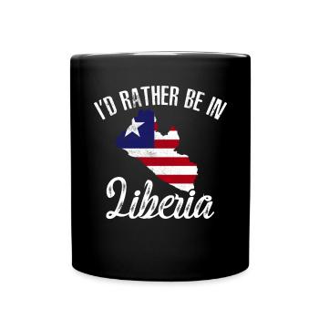 Drapeau du Libéria Libériens - Mug uni - noir - Devant