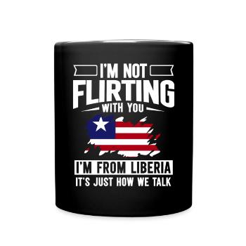 Drapeau du Libéria Libériens - Mug uni - noir - Devant