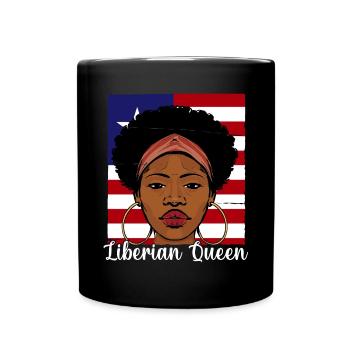 Drapeau du Libéria Libériens - Mug uni - noir - Devant