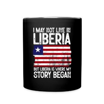 Drapeau du Libéria Libériens - Mug uni - noir - Devant