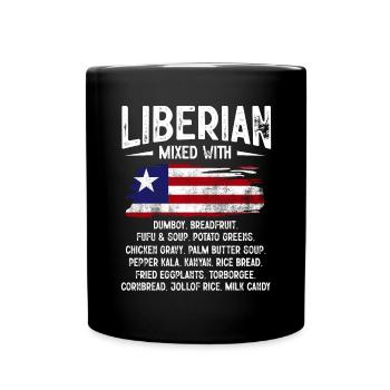 Drapeau du Libéria Libériens - Mug uni - noir - Devant
