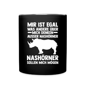 Nashorn - Tasse einfarbig - Schwarz - Vorne