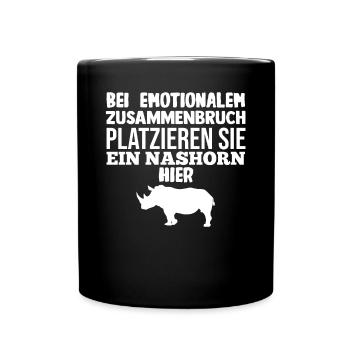 Nashorn - Tasse einfarbig - Schwarz - Vorne
