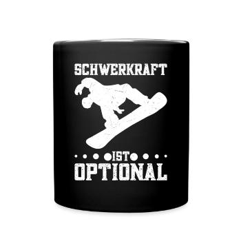 Snowboarden Skipiste Snowboarding Snowboardfahrer - Tasse einfarbig - Schwarz - Vorne