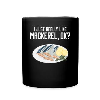 Mackrel Mackrel Saltwater Fish Fishing - Full Colour Mug - black - Front