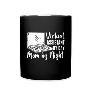 Freelancer Profession Self-employed Virtual - Full Colour Mug - black - Front