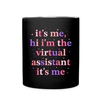 Freelancer Profession Self-employed Virtual - Full Colour Mug - black - Front