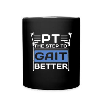 PT Physiotherapie Physiotherapeutin Job - Tasse einfarbig - Schwarz - Vorne