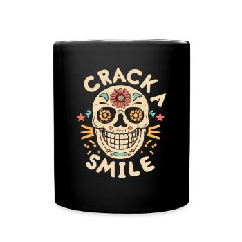 Crânes Crack A Smile Totenkopf Crâne - Mug uni - noir - Devant