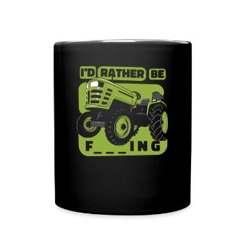 Je préférerais être agriculteur biologique - Mug uni - noir - Devant