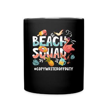 Copywriter Vacation Beach Group - Full Colour Mug - black - Front
