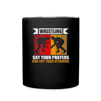 Wrestling Martial Arts Wrestling Trainer Wrestler - Full Colour Mug - black - Front