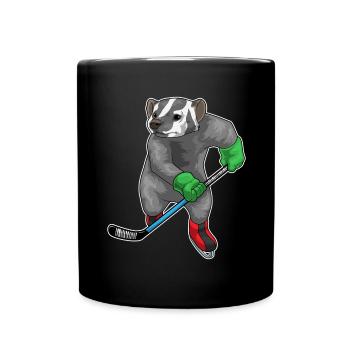 Dachs Eishockey Eishockeyschläger - Tasse einfarbig - Schwarz - Vorne