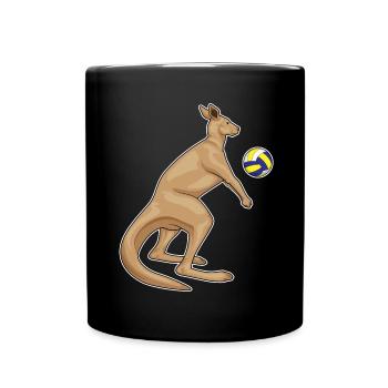 Kangaroo Volleyball Player Volleyball - Full Colour Mug - black - Front