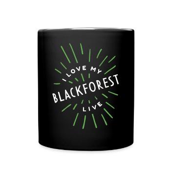 Schwarzwald Dorf Landei Landwirte Naturliebahber - Tasse einfarbig - Schwarz - Vorne