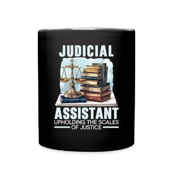Juristischer Assistent Job Recht Richter im Gerichtssaal - Tasse einfarbig - Schwarz - Vorne